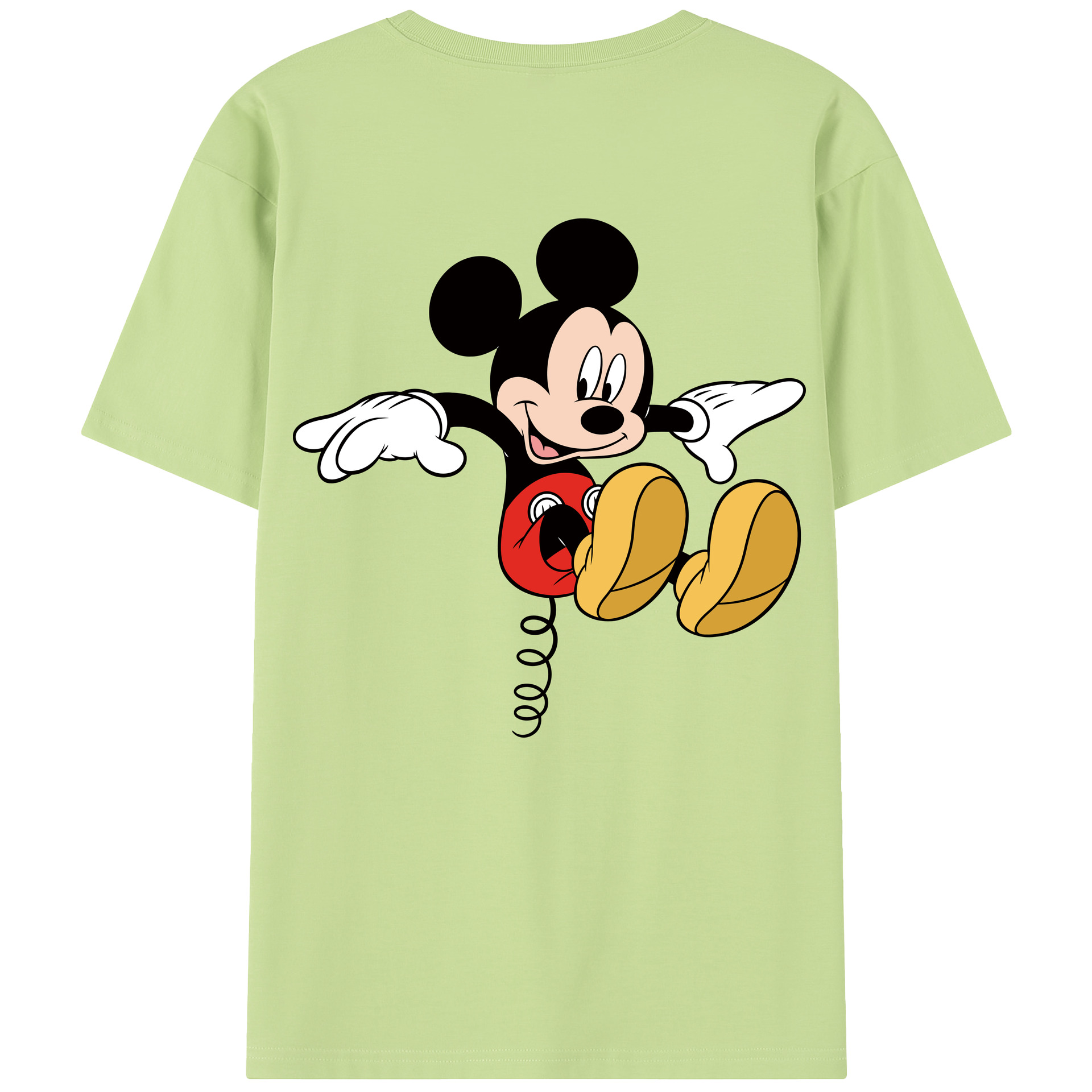 （画像用） ミッキーマウス Mickey Mouse 綿100％半袖Tシャツ（背面プリント）